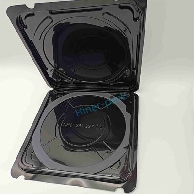 kopen Doorzichtige 8 inch Silicon Wafer Box Container Zwart PET Materiaal Wafer Shipper Voor Wafer Fab online manufacture