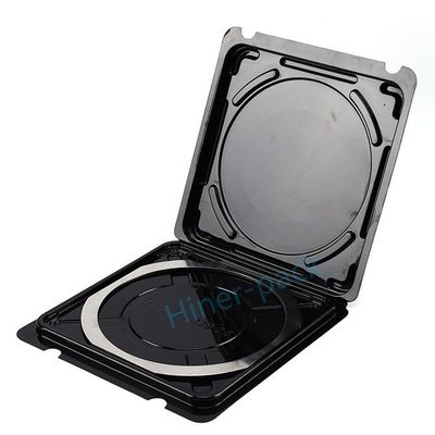 kopen Frame Clamshell Single Wafer Box 6 inch Silicon Wafer Zwart En Transparent Lage Uitgassing online manufacture