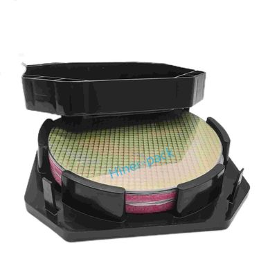 kopen Leidende PP-materiaal Zwart Horizontaal Wafer Versender Cassette 300mm Wafer Carrier Box online manufacture