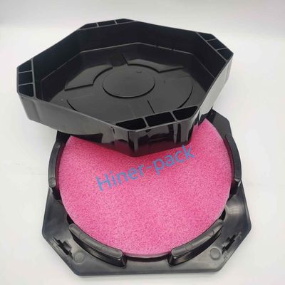 kopen Verpakking van halfgeleiderwafels 12 inch Zwart geleidend PP-materiaal Horizontale wafervervoerder online manufacture