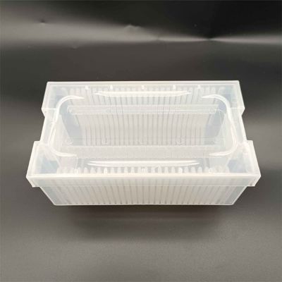 kopen Transparante visueel rechthoekige waferdoos met deksel en onderkant voldoet aan lage gasvrijstelling en RoHS-norm online manufacture